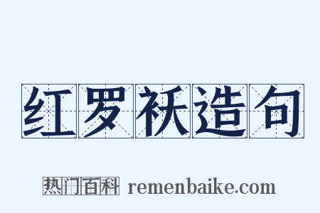 红罗袄造句是什么意思的图片